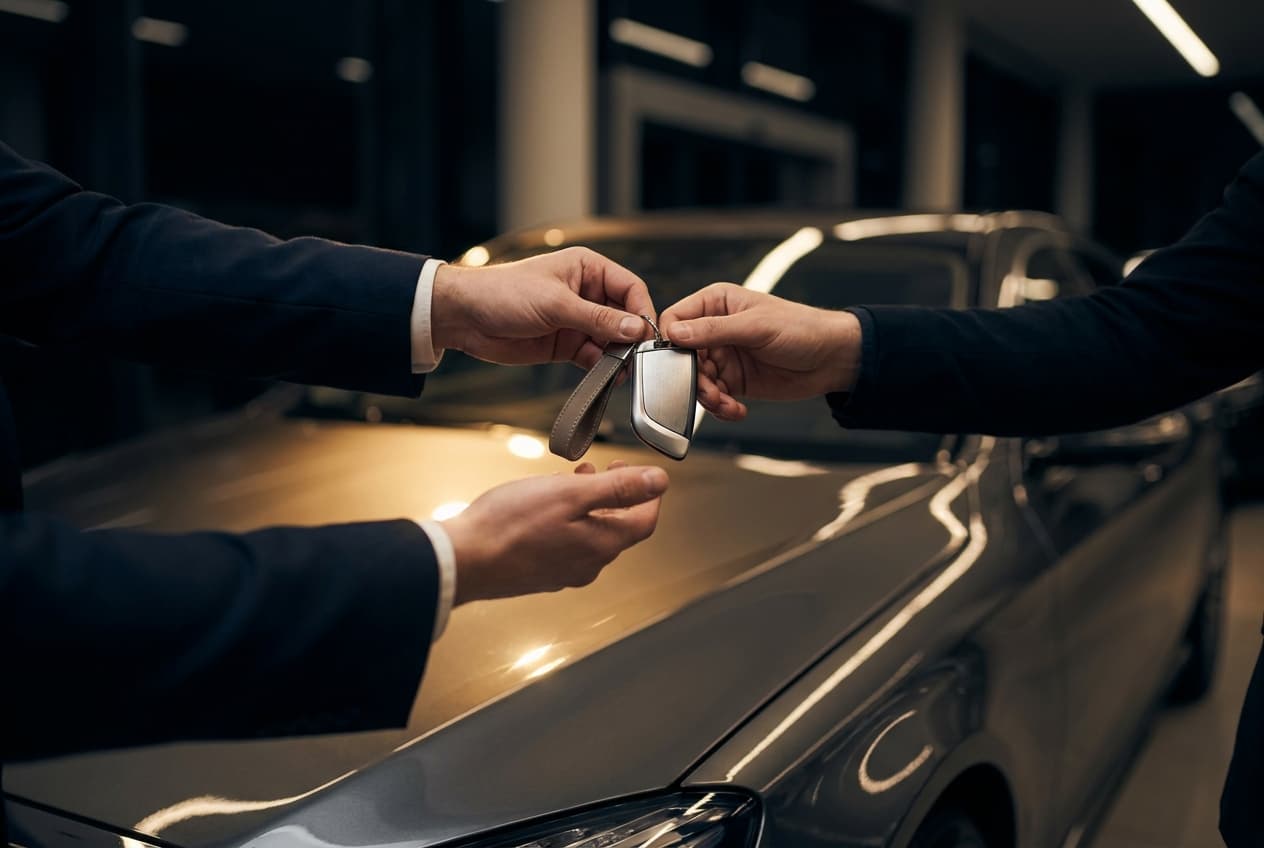 Schlüsselübergabe im Showroom — fairer An- und Verkauf